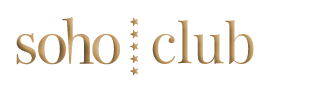 soho club Logo quer gold-3d